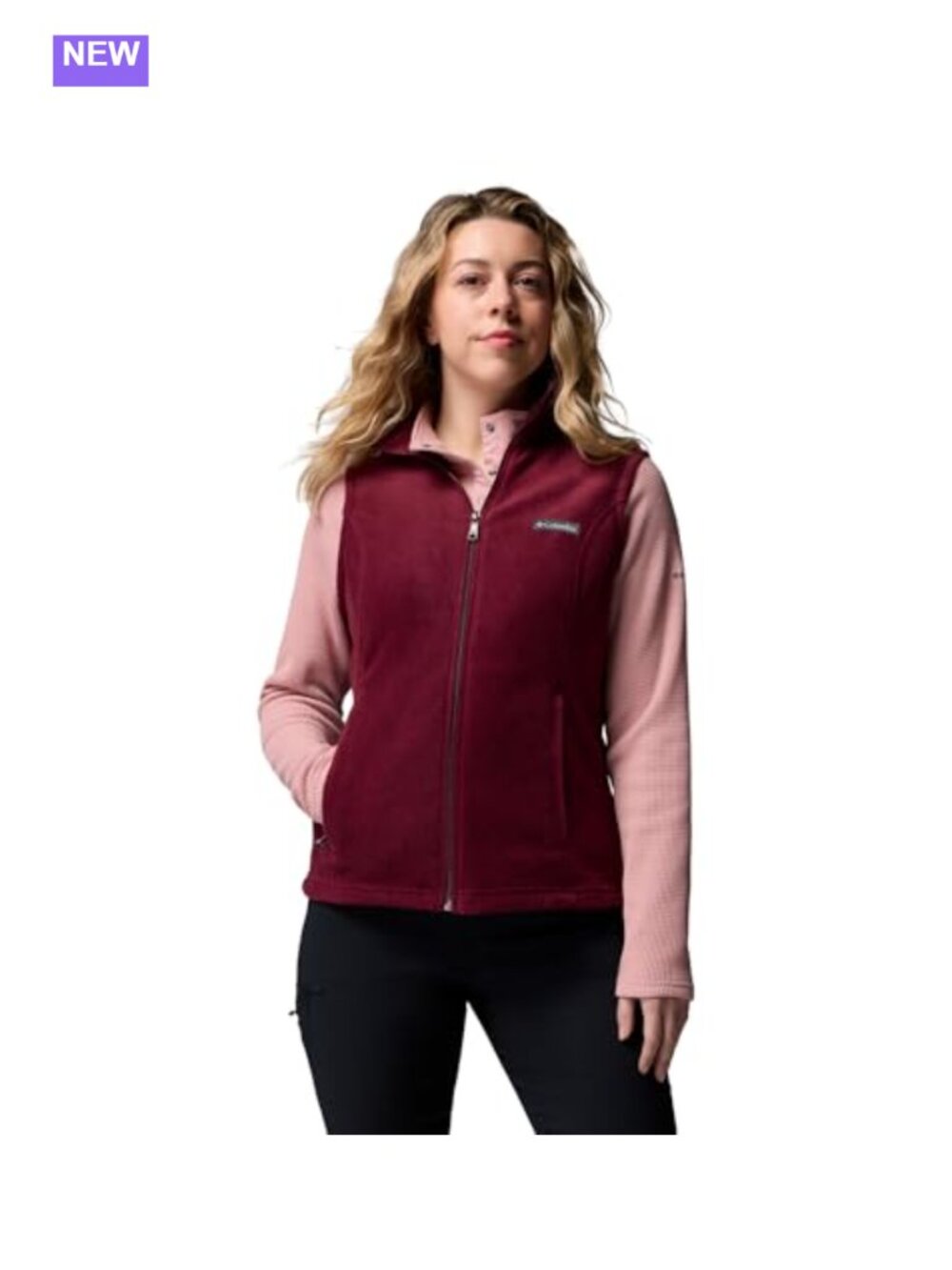 MTR Filament Fleece Zip Vest Sleeveless Band Collar Layering